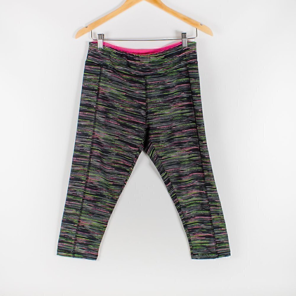 Take A Walk Cropped Leggings Large Multi Color